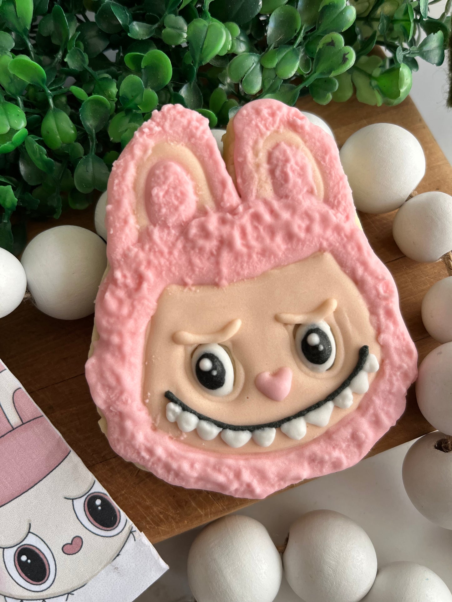 Mystery color labubu face cookie
