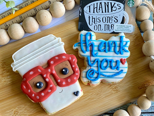 Thank you Coffee cup and plaque